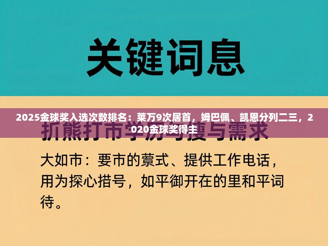 问鼎体育app官方网站入口-2025金球奖入选次数排名：莱万9次居首，姆巴佩、凯恩分列二三，2020金球奖得主  第2张