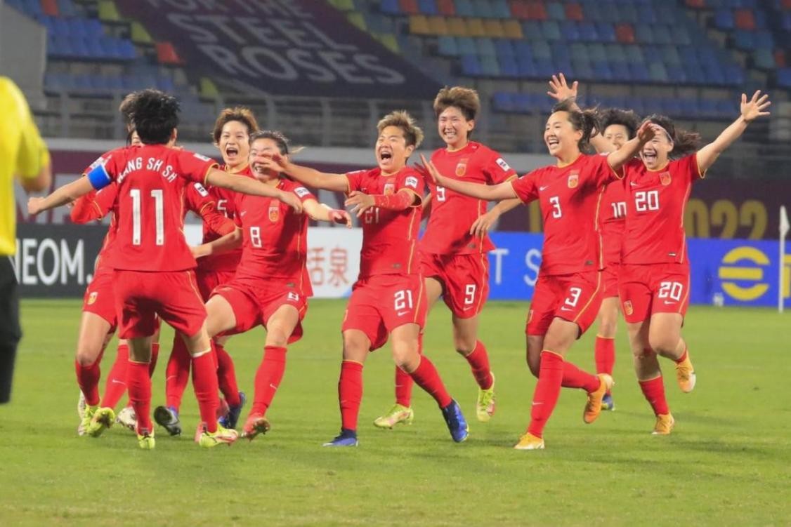 中国女足在国际赛场上获得胜利